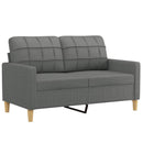 sofasæt 4 dele med puder stof mørkegrå