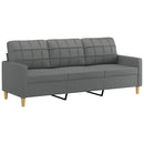 sofasæt 4 dele med puder stof mørkegrå
