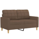 sofasæt 4 dele med puder stof brun