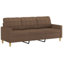 sofasæt 4 dele med puder stof brun