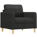 sofasæt 4 dele med puder stof sort