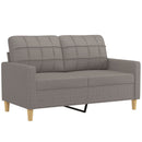 sofasæt 4 dele med puder stof gråbrun
