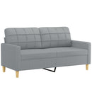 sofasæt 3 dele med hynder stof lysegrå