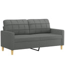 sofasæt 3 dele med hynder stof mørkegrå