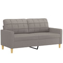 sofasæt 3 dele med hynder stof gråbrun