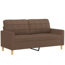 sofasæt 2 dele med puder stof brun
