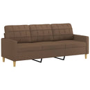 sofasæt 2 dele med puder stof brun