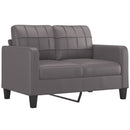 sofasæt 3 dele med puder kunstlæder grå