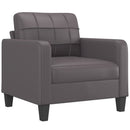 sofasæt 4 dele med puder kunstlæder grå