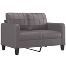 sofasæt 4 dele med puder kunstlæder grå