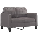 sofasæt 3 dele med puder kunstlæder grå