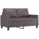 sofasæt 4 dele med hynder kunstlæder grå