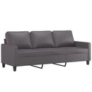 sofasæt 4 dele med hynder kunstlæder grå