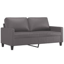 sofasæt 3 dele med hynder kunstlæder grå