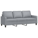sofasæt 4 dele med hynder stof lysegrå
