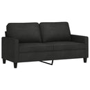 sofasæt 3 dele med hynder stof sort