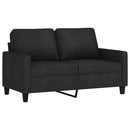 sofasæt 3 dele med hynder stof sort