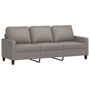 sofasæt 3 dele med hynder stof gråbrun