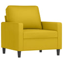 sofasæt 3 dele med hynder velour gul