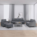 sofasæt 4 dele med hynder velour mørkegrå