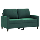 sofasæt 4 dele med hynder velour mørkegrøn