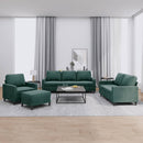 sofasæt 4 dele med hynder velour mørkegrøn