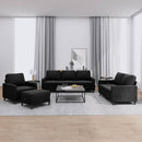 sofasæt 4 dele med hynder velour sort