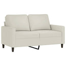 sofasæt 4 dele med hynder velour cremefarvet