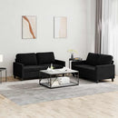 sofasæt 2 dele med hynder velour sort