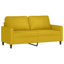 sofasæt 2 dele med hynder velour gul