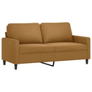 sofasæt 2 dele med hynder velour brun