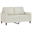 sofasæt 2 dele med hynder velour cremefarvet