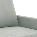 sofasæt 3 dele med hynder velour lysegrå