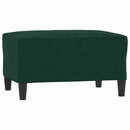 sofasæt 3 dele med hynder velour mørkegrøn