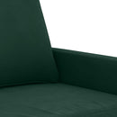 sofasæt 3 dele med hynder velour mørkegrøn