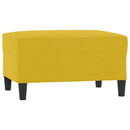 sofasæt 3 dele med hynder velour gul