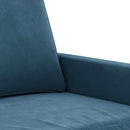 sofasæt 3 dele med hynder velour blå