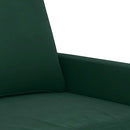 sofasæt 2 dele med hynder velour mørkegrøn