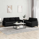 sofasæt 2 dele med hynder velour sort