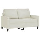 sofasæt 2 dele med hynder velour cremefarvet