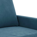 sofasæt 2 dele med hynder velour blå