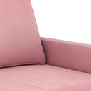 sofasæt 3 dele med hynder velour lyserød