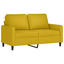 sofasæt 3 dele med hynder velour gul