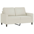 sofasæt 3 dele med hynder velour cremefarvet