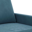 sofasæt 3 dele med hynder velour blå