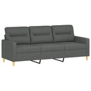 sofasæt 4 dele med puder stof mørkegrå