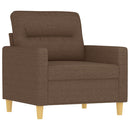 sofasæt 4 dele med puder stof brun