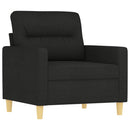 sofasæt 4 dele med puder stof sort
