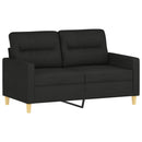 sofasæt 4 dele med puder stof sort