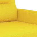 sofasæt 4 dele med puder stof lysegul